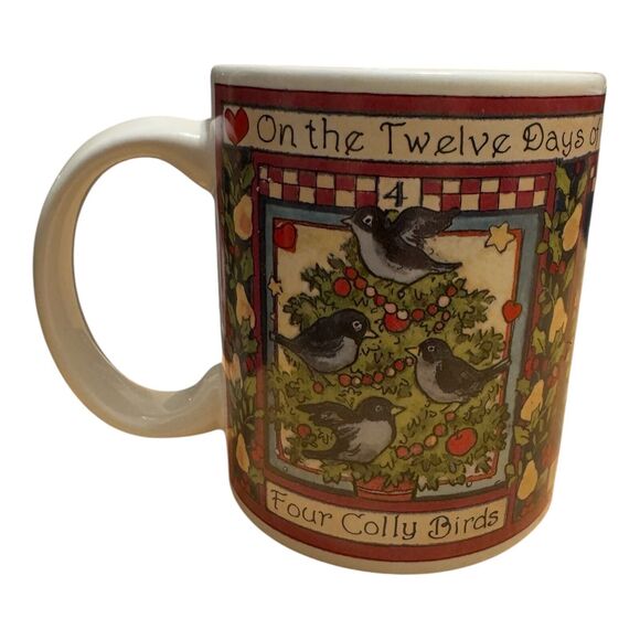 Twelve Days Of Christmas Coffee Mug Cup Days Betty Whitaker CIC Complete Set 4 - Picture 7 of 16